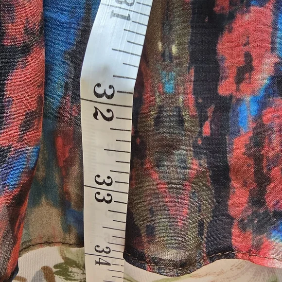 Sandro Multicolor Sleeveless Ruffle Dress Size 2/S Boho Chic - Picture 14 of 15